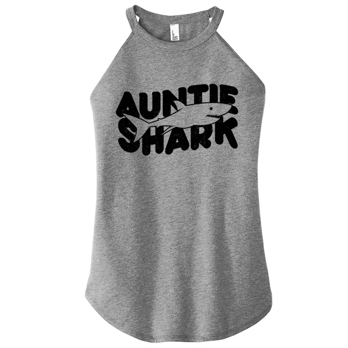 Cute Auntie Shark Women’s Perfect Tri Rocker Tank