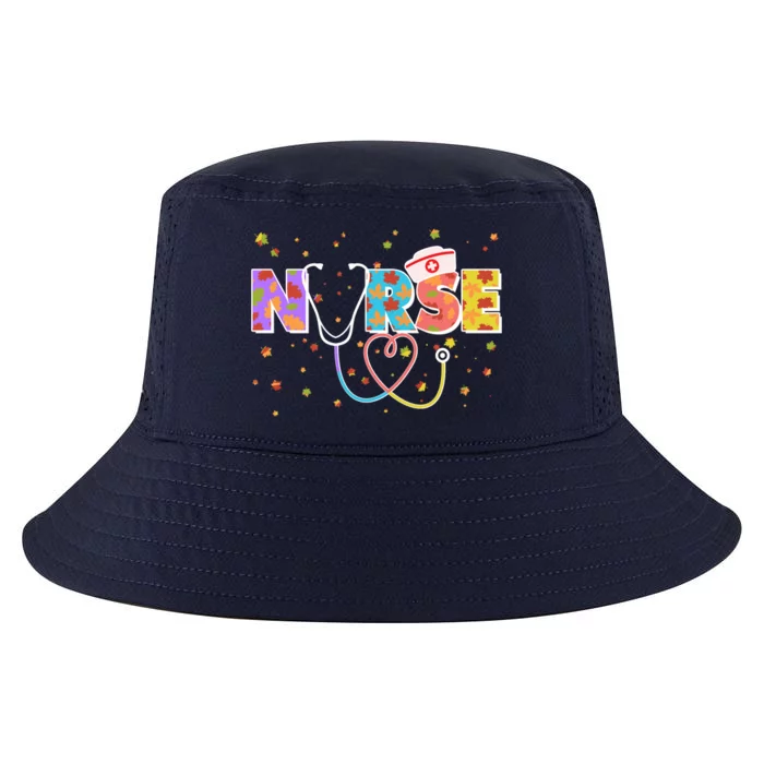 Cute Autumn Fall Patterns Nurse Cool Comfort Performance Bucket Hat