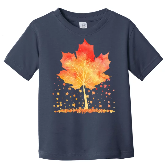 Cute Autumn Maple Leaf Tree Toddler T-Shirt