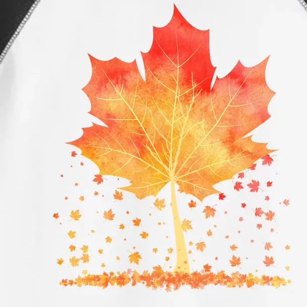 Cute Autumn Maple Leaf Tree Toddler Fine Jersey T-Shirt