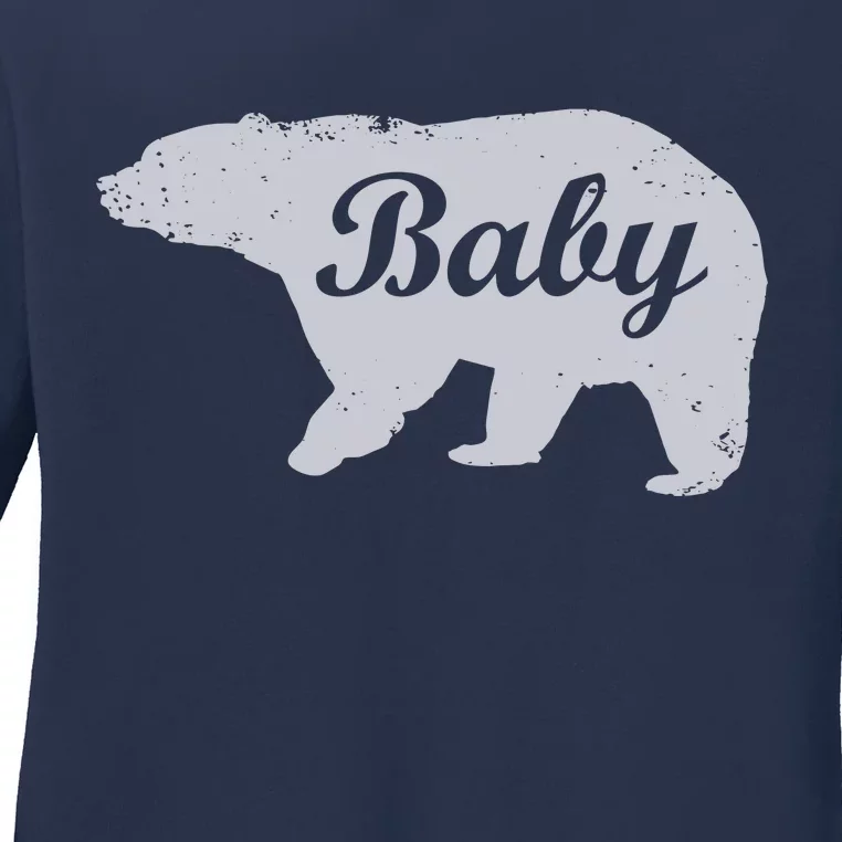 Cute Baby Bear Ladies Long Sleeve Shirt