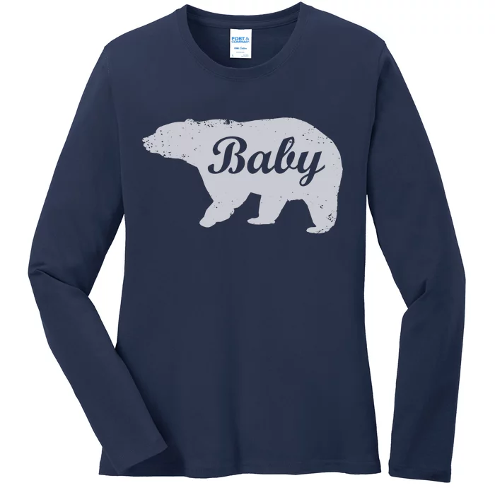 Cute Baby Bear Ladies Long Sleeve Shirt