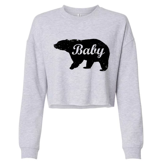 Cute Baby Bear Cropped Pullover Crew