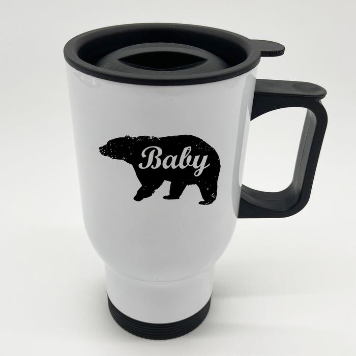 Cute Baby Bear Front & Back Stainless Steel Travel Mug