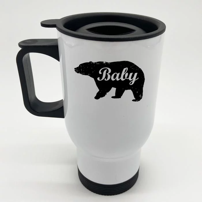 Cute Baby Bear Front & Back Stainless Steel Travel Mug