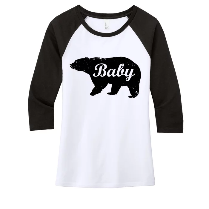 Cute Baby Bear Women's Tri-Blend 3/4-Sleeve Raglan Shirt