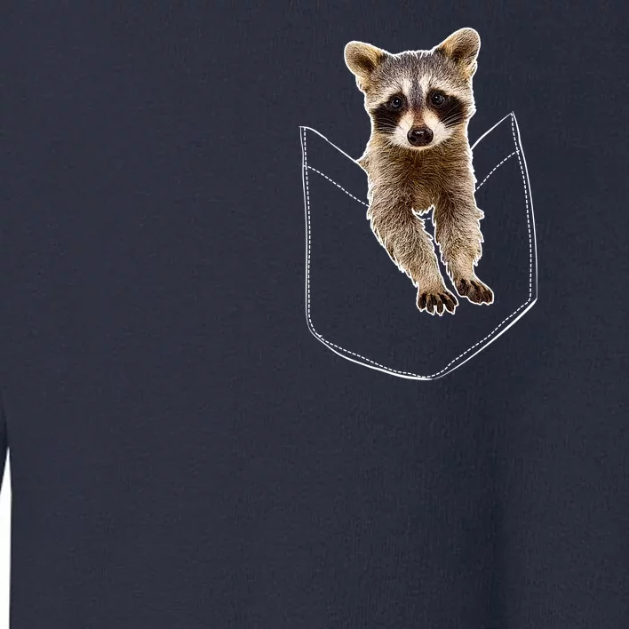 Cute Baby Raccoon In A Pocket Toddler Sweatshirt