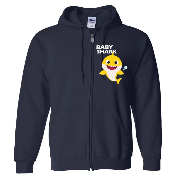 Cute Baby Shark Full Zip Hoodie