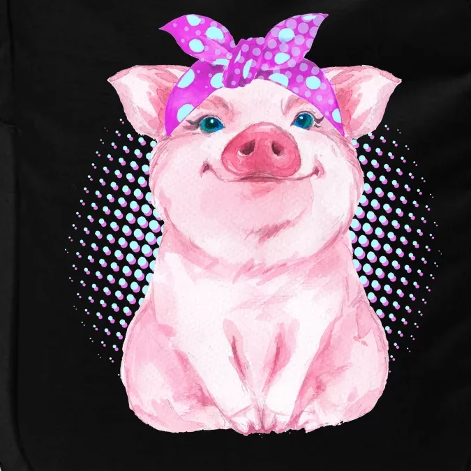 Cute Bandanna Pig Impact Tech Backpack