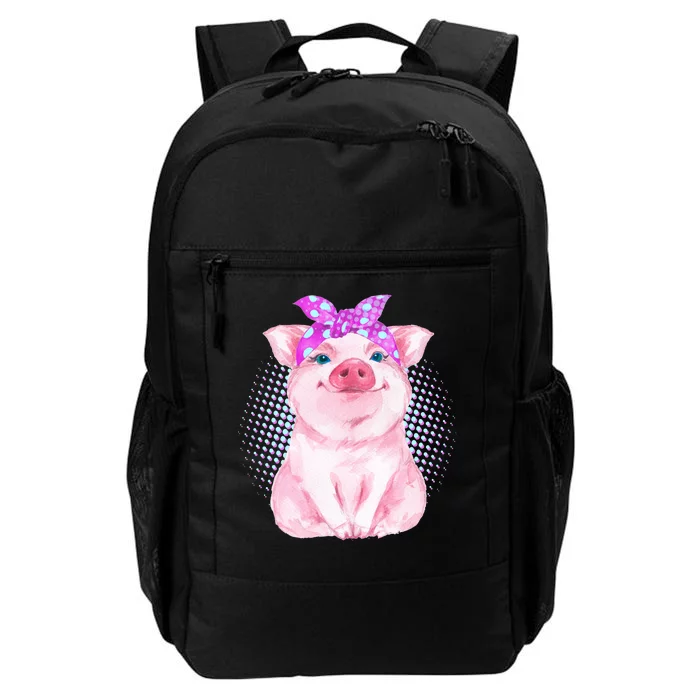 Cute Bandanna Pig Daily Commute Backpack