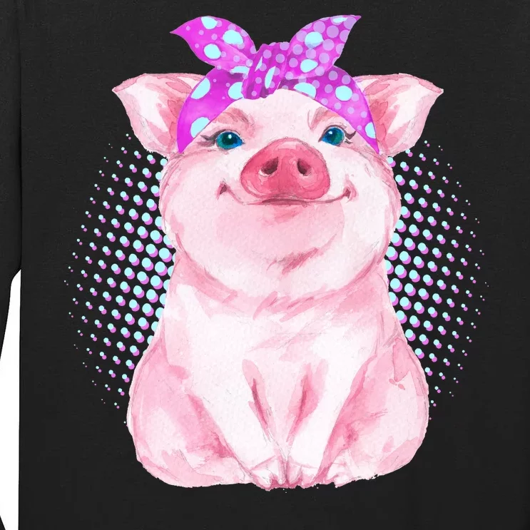 Cute Bandanna Pig Tall Long Sleeve T-Shirt