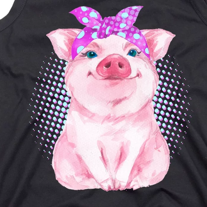 Cute Bandanna Pig Tank Top