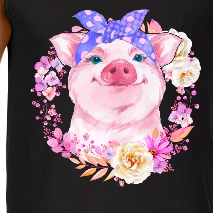 Cute Bandanna Pig Floral Comfort Colors® Tank Top