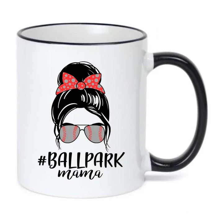 Cute Baseball Ballpark Mama Black Color Changing Mug