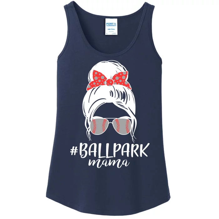 Cute Baseball Ballpark Mama Ladies Essential Tank