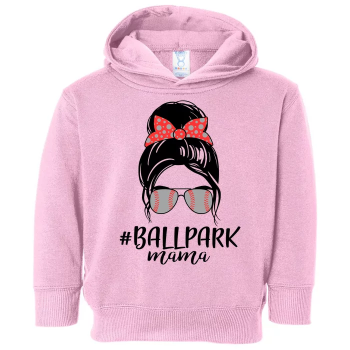 Cute Baseball Ballpark Mama Toddler Hoodie