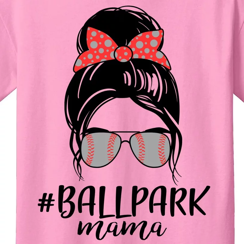 Cute Baseball Ballpark Mama Kids T-Shirt