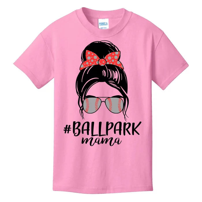 Cute Baseball Ballpark Mama Kids T-Shirt