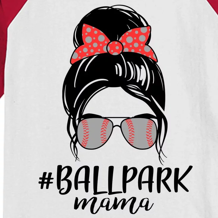 Cute Baseball Ballpark Mama Kids Colorblock Raglan Jersey