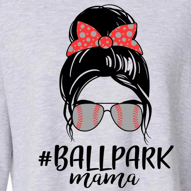 Cute Baseball Ballpark Mama Cropped Pullover Crew