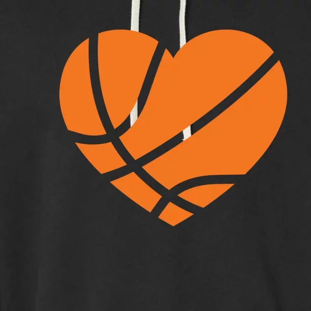 Cute Basketball Heart Garment-Dyed Fleece Hoodie