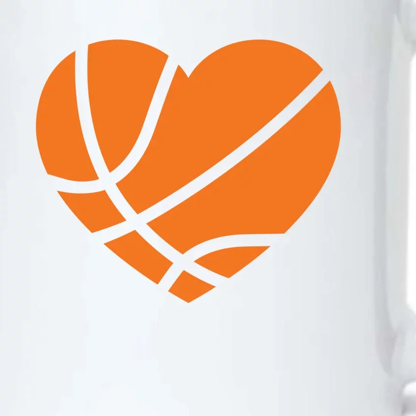 Cute Basketball Heart Black Color Changing Mug