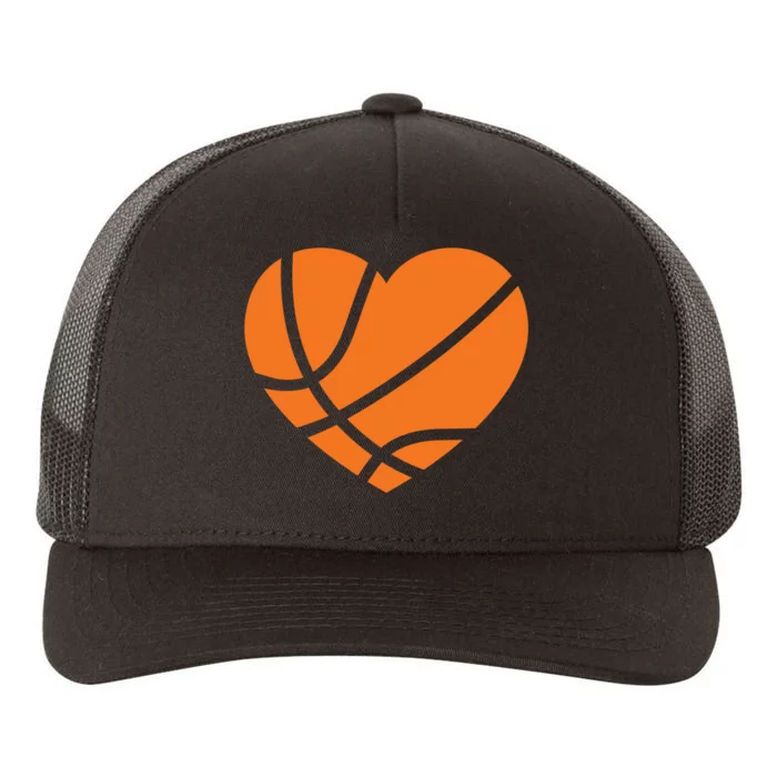 Cute Basketball Heart Yupoong Adult 5-Panel Trucker Hat