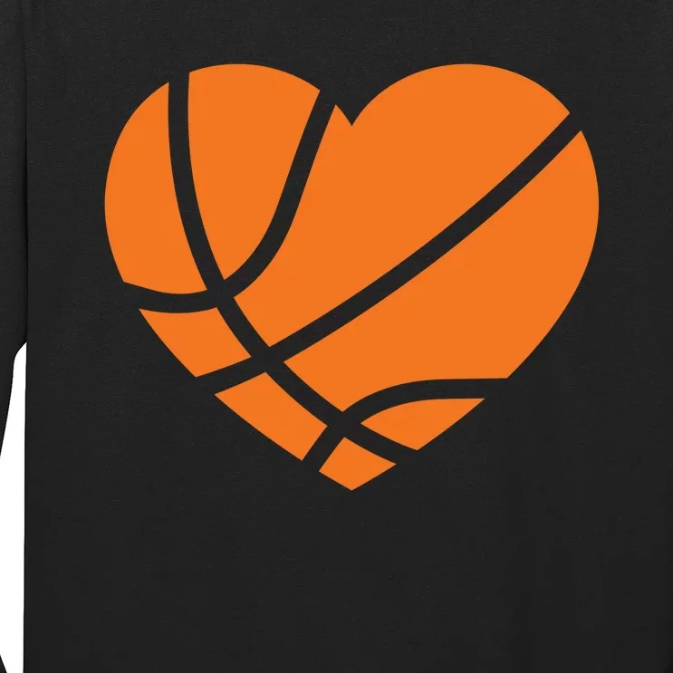 Cute Basketball Heart Long Sleeve Shirt