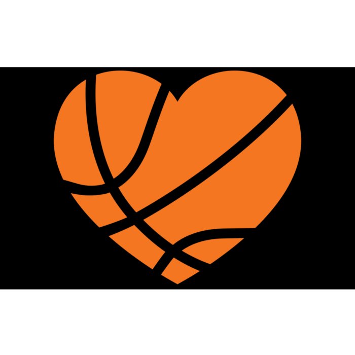 Cute Basketball Heart Bumper Sticker