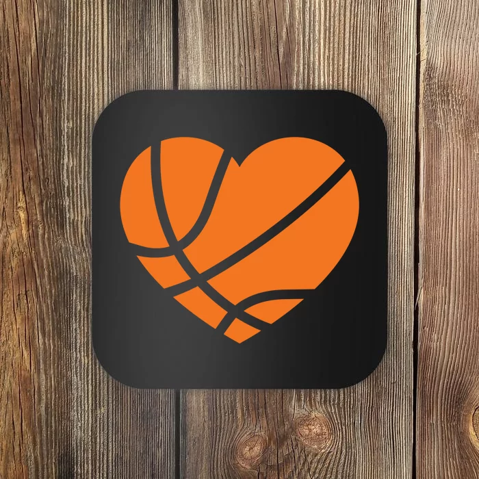 Cute Basketball Heart Coaster