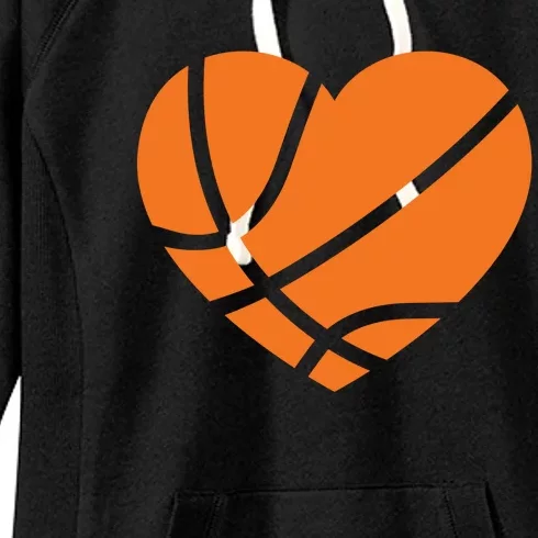 Cute Basketball Heart Women's Fleece Hoodie