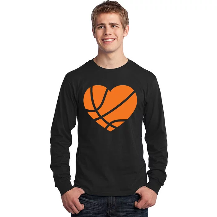 Cute Basketball Heart Tall Long Sleeve T-Shirt