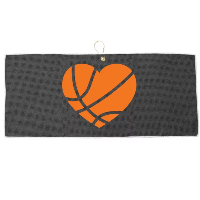 Cute Basketball Heart Large Microfiber Waffle Golf Towel