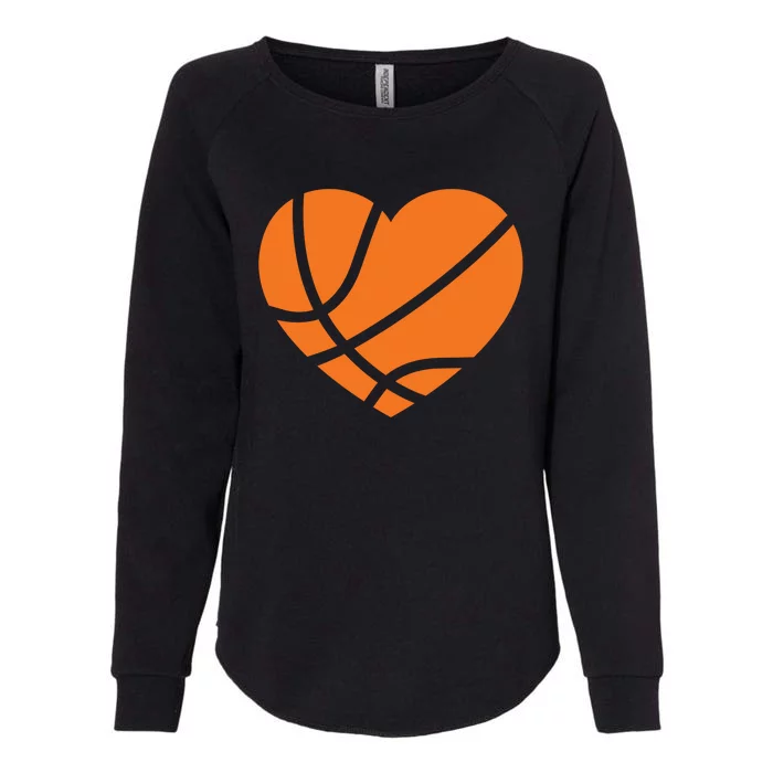 Cute Basketball Heart Womens California Wash Sweatshirt