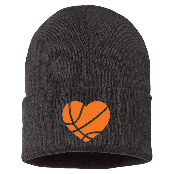 Cute Basketball Heart Sustainable Knit Beanie