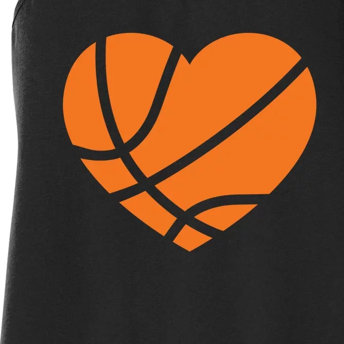 Cute Basketball Heart Women's Racerback Tank