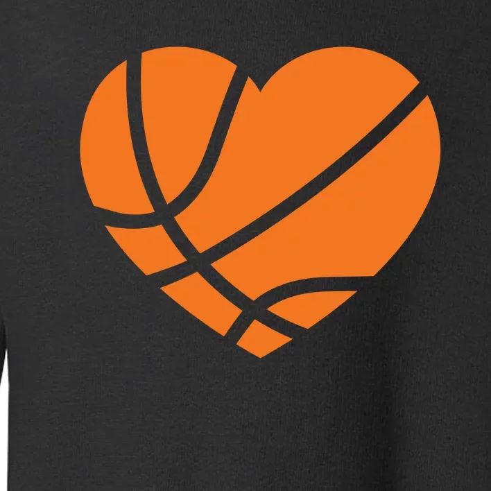 Cute Basketball Heart Toddler Sweatshirt