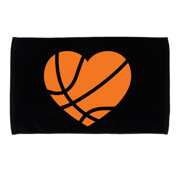 Cute Basketball Heart Microfiber Hand Towel