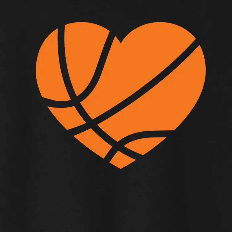 Cute Basketball Heart Women's Crop Top Tee