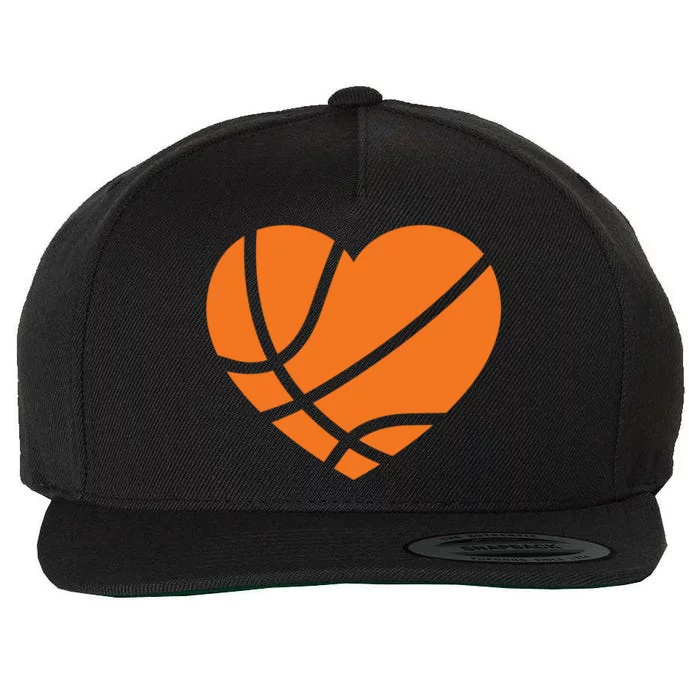 Cute Basketball Heart Wool Snapback Cap