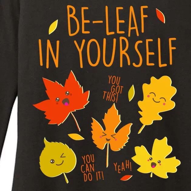 Cute Be-Leaf In Yourself Womens CVC Long Sleeve Shirt