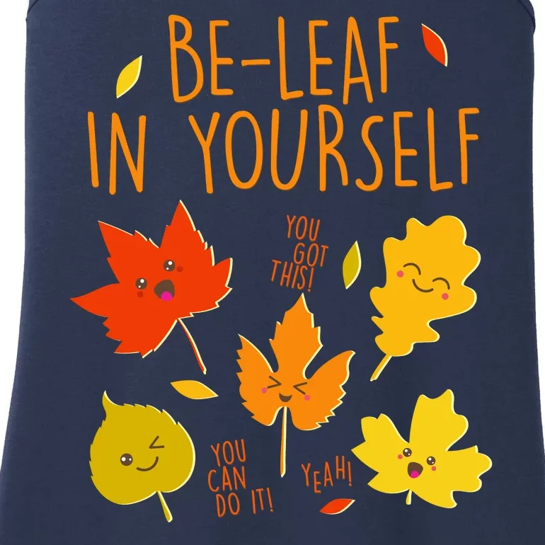 Cute Be-Leaf In Yourself Ladies Essential Tank