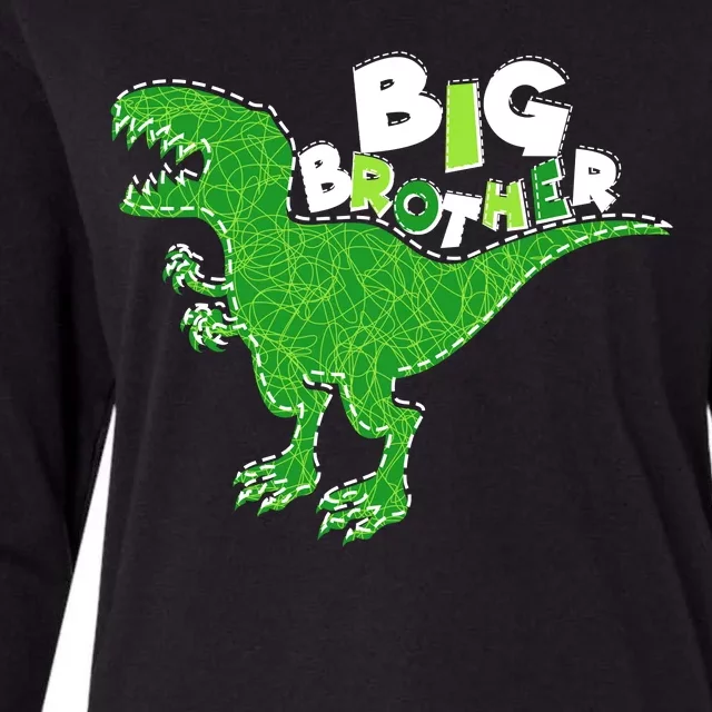 Cute Big Brother T-Rex Dinosaur Womens Cotton Relaxed Long Sleeve T-Shirt