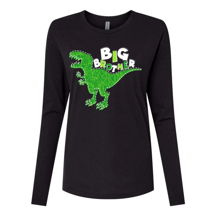 Cute Big Brother T-Rex Dinosaur Womens Cotton Relaxed Long Sleeve T-Shirt