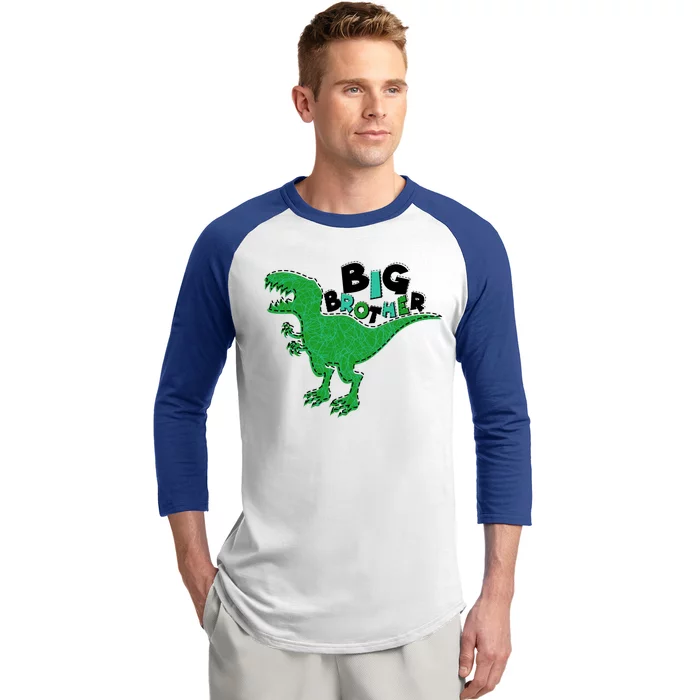 Cute Big Brother T-Rex Dinosaur Baseball Sleeve Shirt