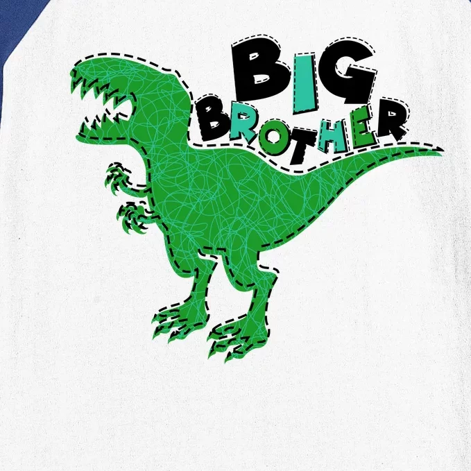 Cute Big Brother T-Rex Dinosaur Baseball Sleeve Shirt