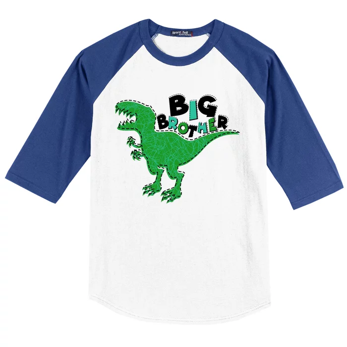 Cute Big Brother T-Rex Dinosaur Baseball Sleeve Shirt