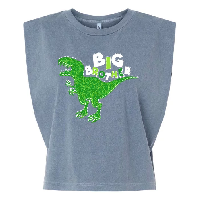 Cute Big Brother T-Rex Dinosaur Garment-Dyed Women's Muscle Tee