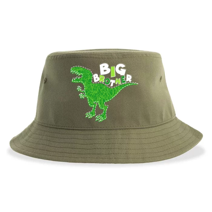 Cute Big Brother T-Rex Dinosaur Sustainable Bucket Hat