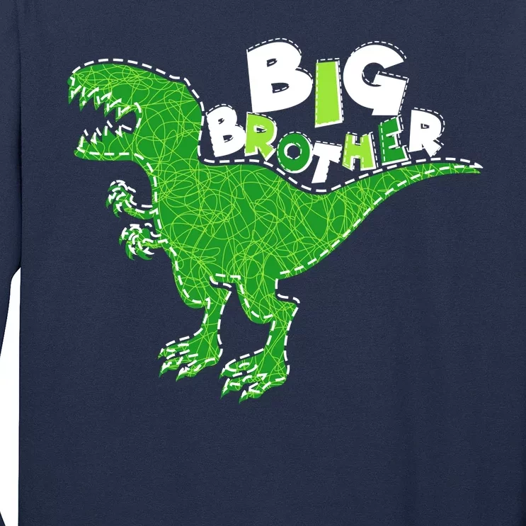 Cute Big Brother T-Rex Dinosaur Long Sleeve Shirt